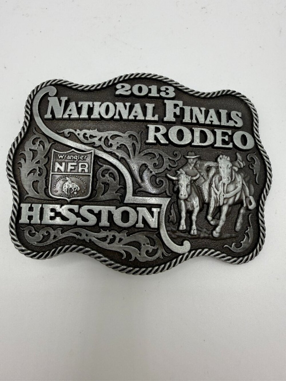 Vintage 2013 Hesston National Finals Junior Rodeo Belt Buckle